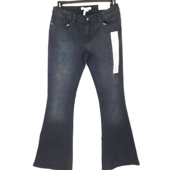 BCBGeneration The Jacob Black Stonewash Bell Bottom Denim Jeans Womens 30 NWT - Picture 2 of 13